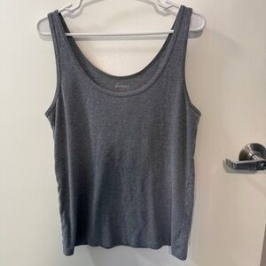 Ribbed Scoop-Neck Tank Top
